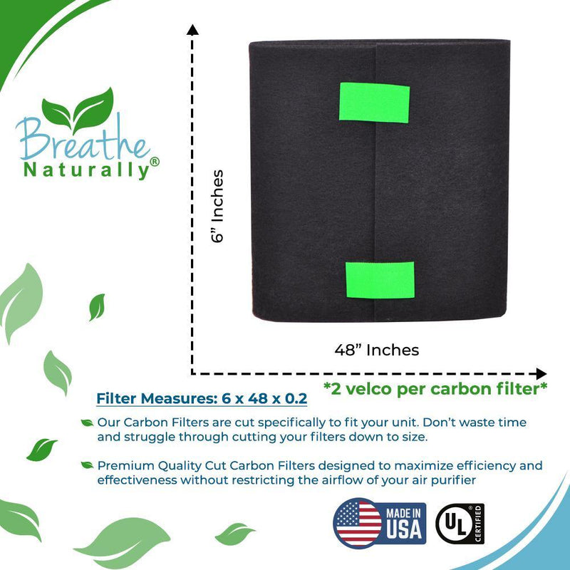 Universal Cut to Fit Replacement Carbon Pre-Filters - 6" x 48" - Breathe Naturally