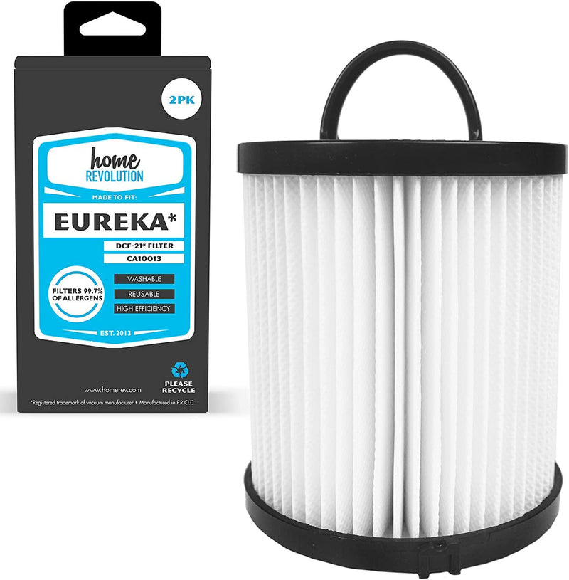 Home Revolution 2 HEPA Filters, Fits Eureka DCF-21 Airspeed Upright Bagless & Comfort Clean Models - Breathe Naturally