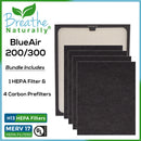 BlueAir 200/300 Series Replacement HEPA + Carbon Pre-Filter Bundle