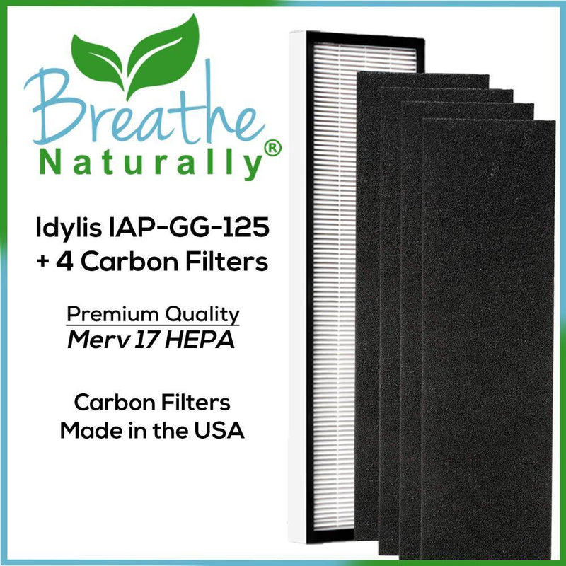 Idylis IAP-GG-125 Replacement HEPA + Carbon Prefilter Bundle - Breathe Naturally
