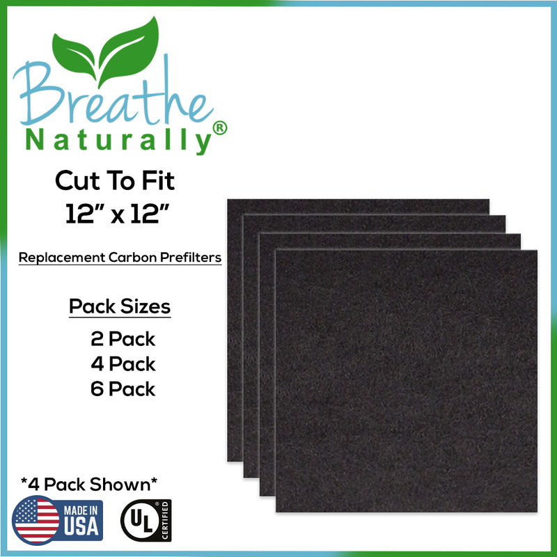 Cat Litter Box Replacement Carbon Pre-Filter - 12" x 12"