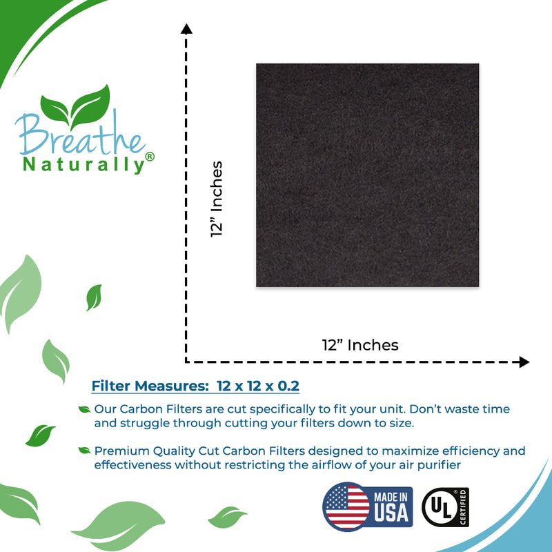 Cat Litter Box Replacement Carbon Pre-Filter - 12" x 12"