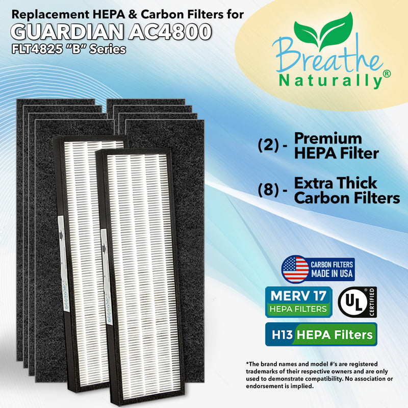 GermGuardian FLT4825 Filter B Replacement HEPA + Carbon Pre-Filter Bundle