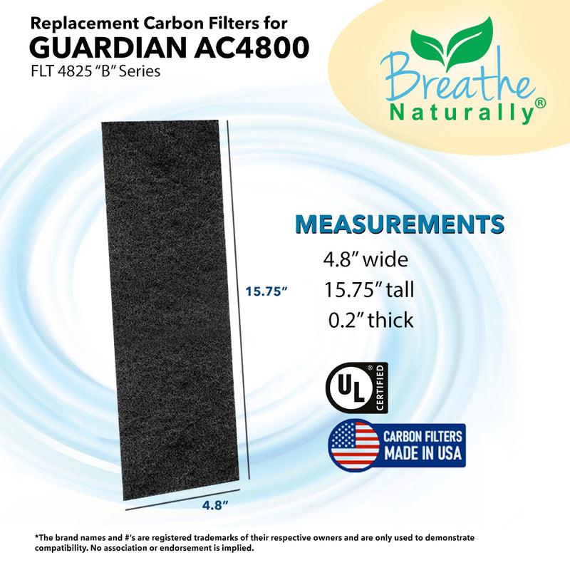 GermGuardian FLT4825 Filter B Replacement Carbon Pre Filters for AC4800 Series