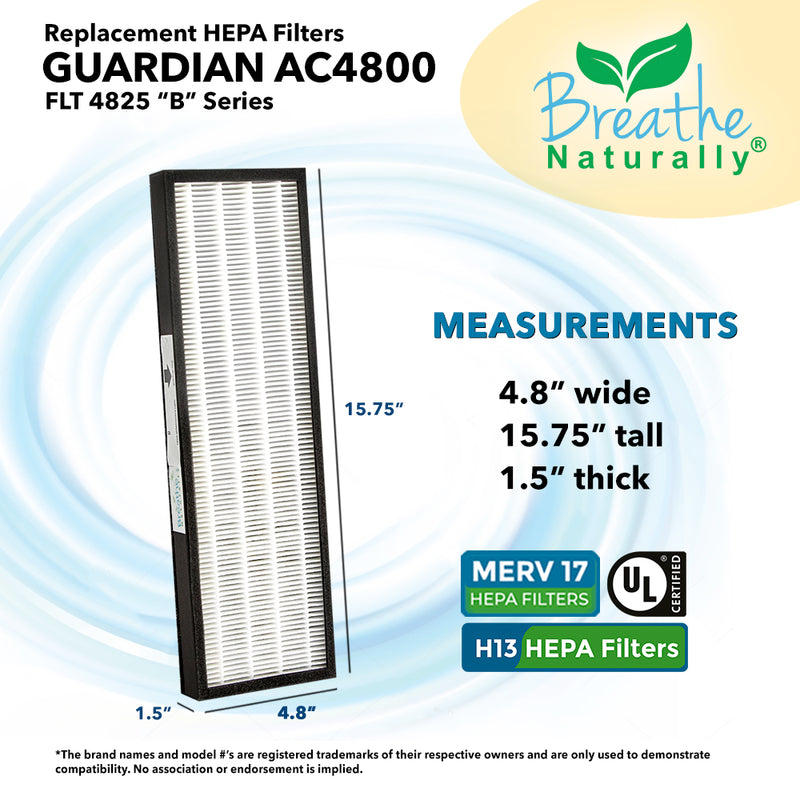 GermGuardian FLT4825 Filter B Replacement HEPA Filters