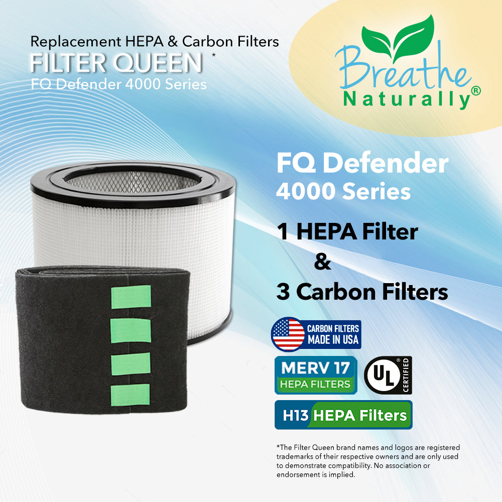Filter Queen Defender 4000 Series Replacement HEPA + Carbon PreFilter