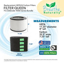 Filter Queen Defender 4000 Series Replacement HEPA + Carbon Pre-Filter Bundle