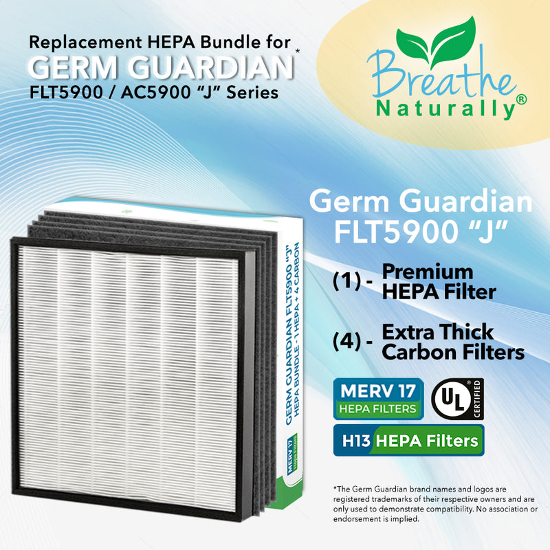 Germ Guardian FLT5900 "J" HEPA & Carbon Filters for FLT5900 / AC5900 Series Air Purifiers