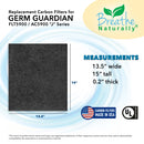 GermGuardian FLT5900 "J" Carbon Prefilters for AC5900WCA and AC5900WDLX Series Air Purifiers