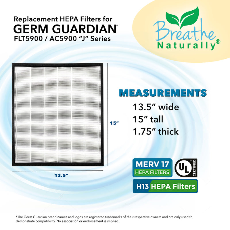 Germ Guardian FLT5900 "J" HEPA & Carbon Filters for FLT5900 / AC5900 Series Air Purifiers