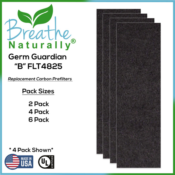 GermGuardian FLT4825 Filter B Replacement Carbon Pre Filters for AC4800 Series