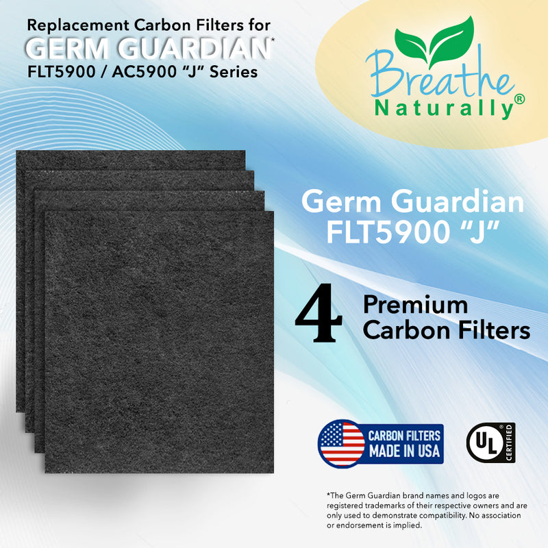 GermGuardian FLT5900 "J" Carbon Prefilters for AC5900WCA and AC5900WDLX Series Air Purifiers