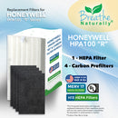Honeywell "R" Replacement HEPA + Carbon Pre-Filter Bundle - R1, R2, R3