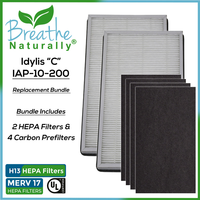 Idylis "C" IAP-10-200 Replacement HEPA Filter Bundle