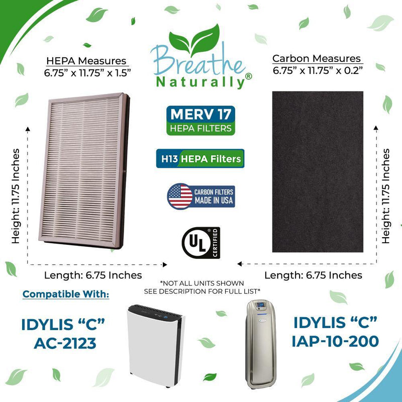 Idylis "C" IAP-10-200 Replacement HEPA Filter - Breathe Naturally