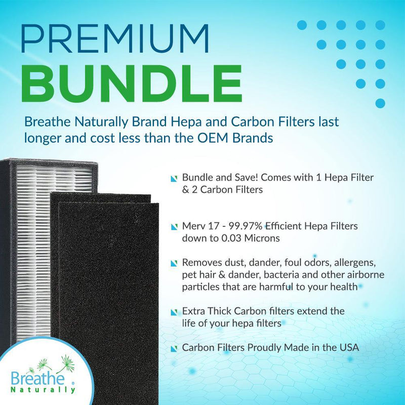 Idylis IAP-GG-125 Replacement HEPA + Carbon Prefilter Bundle - Breathe Naturally