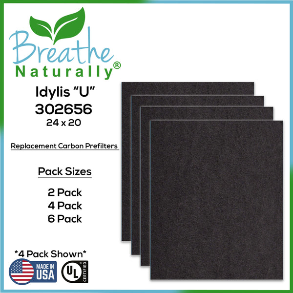 Idylis "U" Replacement Carbon Pre Filters - 24" x 20"