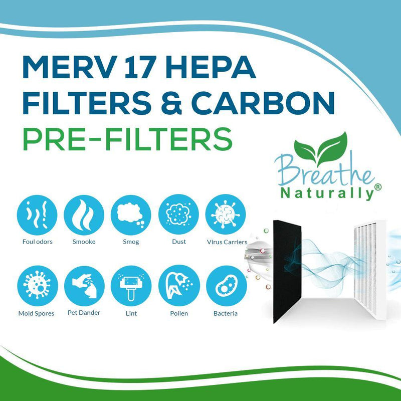 BlueAir 200/300 Series Replacement HEPA + Carbon Pre-Filter Bundle - Breathe Naturally