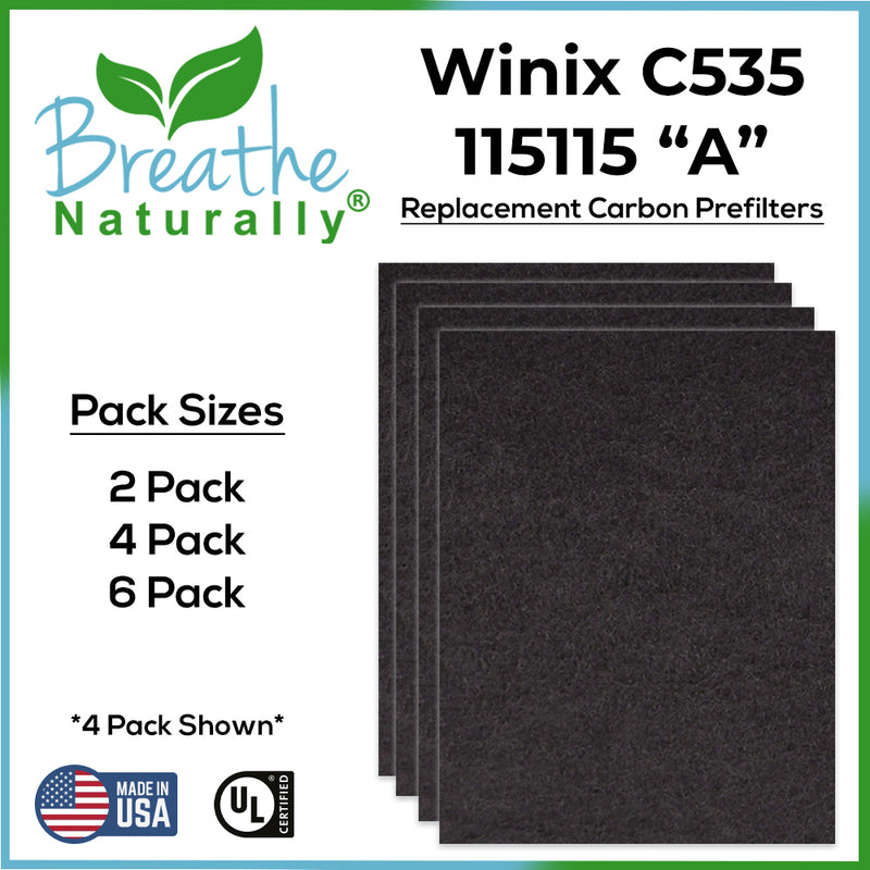 Winix C535, Plasmawave 5300, 6300 and Aeramax 300/290 Replacement Carbon Prefilters