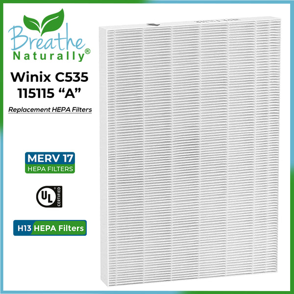 Winix C535, Plasmawave 5300, 6300 and Aeramax 300/290 Replacement HEPA Filters.