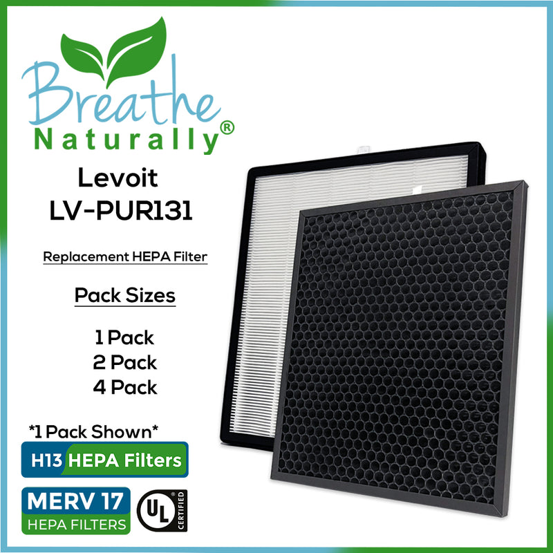 Levoit LV-PUR131 Replacement HEPA Filter + Carbon Pad